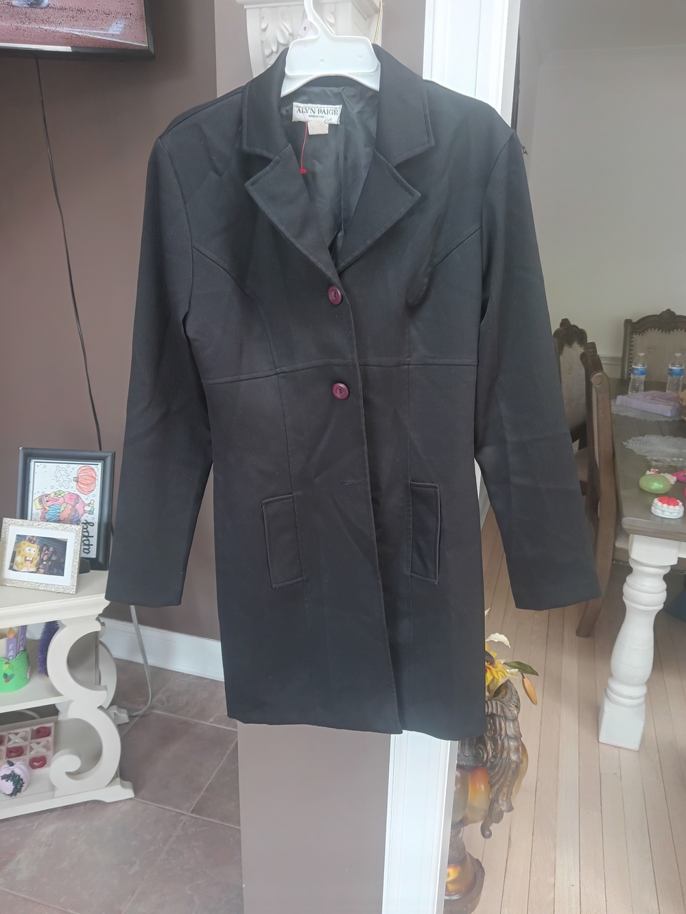Allison Daley Women's Black Long Coat